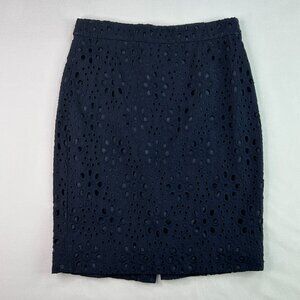 J. Crew The Pencil Skirt Floral Eyelet Lace Pattern A2870
